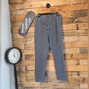 Altar'd State Women's Pull On Blue and White Stripe Leggings Size M/e L